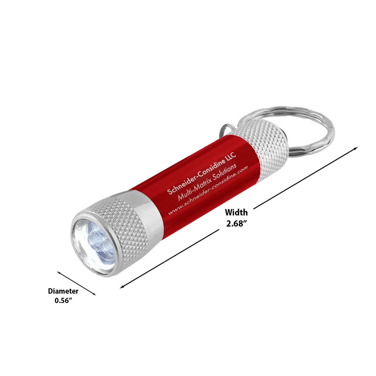 Engraved 3 LED Flashlight Keychain