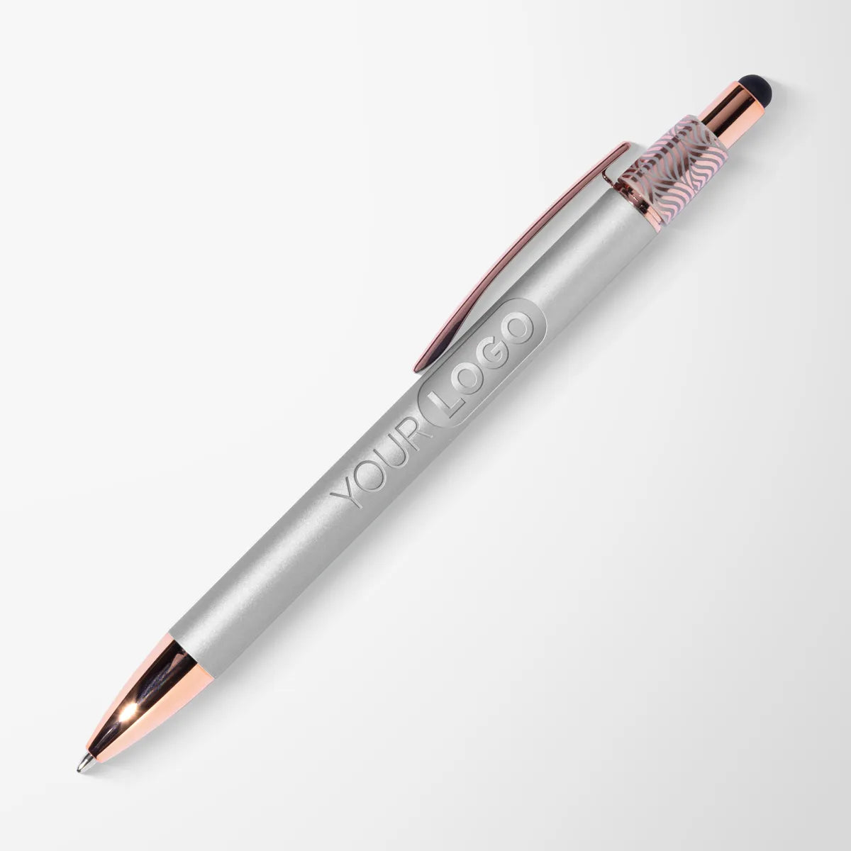 Engraved Croix Fidget Stylus Pen with Rose Gold Trim