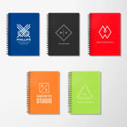 5'' X 7'' Rubbery Spiral Notebook