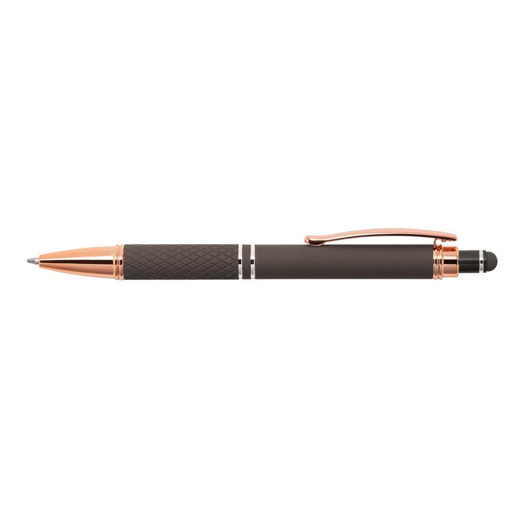 Soft Touch Diamond Stylus Pen with Rose Gold Trim