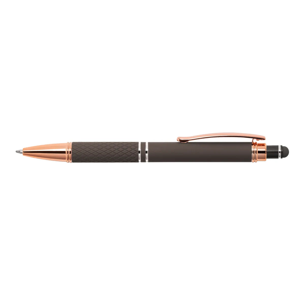Soft Touch Diamond Stylus Pen with Rose Gold Trim