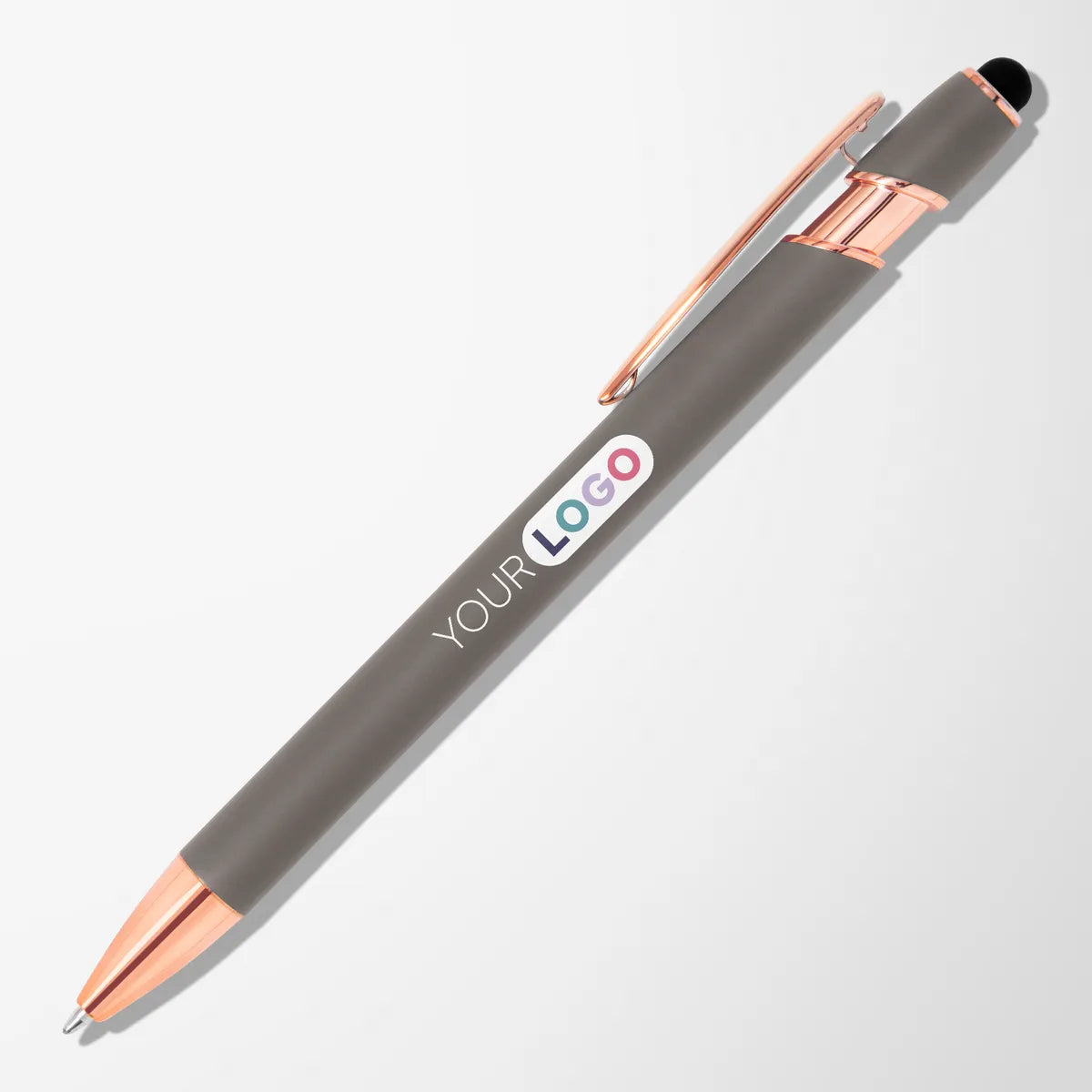 Full Color Alpha Stylus Pen with Rose Gold Trim