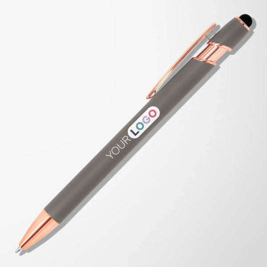 Full Color Alpha Stylus Pen with Rose Gold Trim