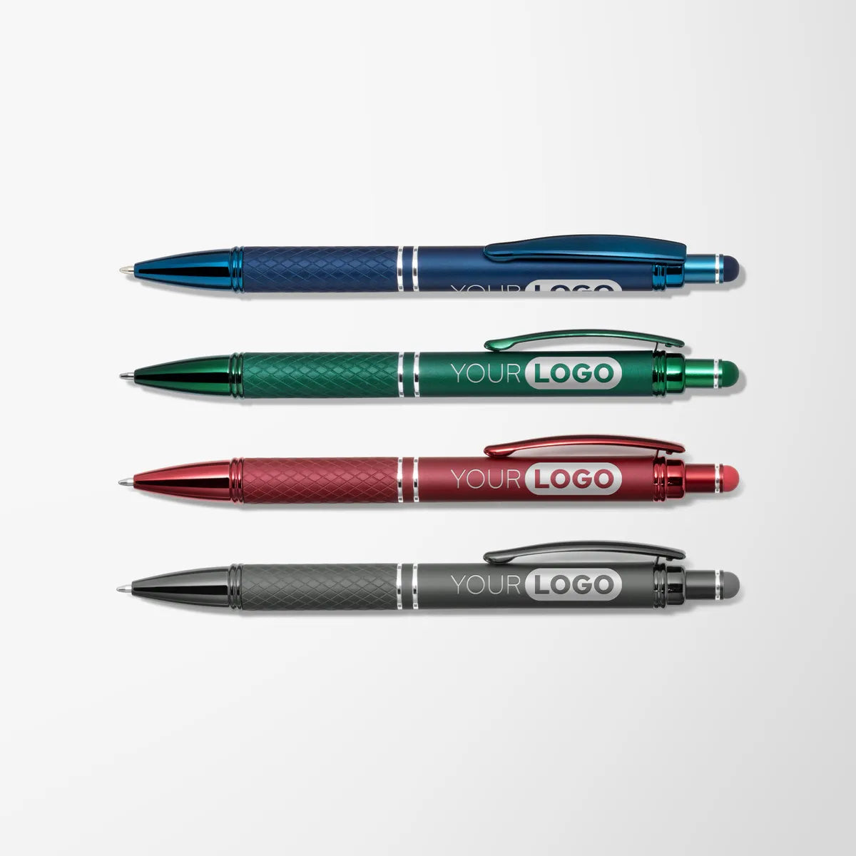 Engraved Monochrome Soft Touch Diamond Stylus Pen