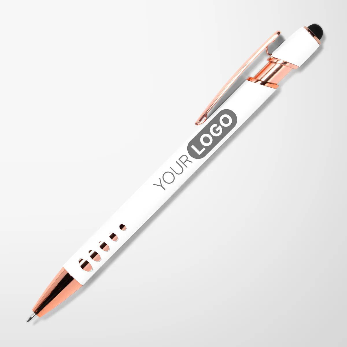 Engraved Alpha Stylus Pen with Geometric Design