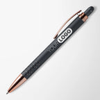 Engraved Mineral Diamond Stylus Pen with Chevron Grip