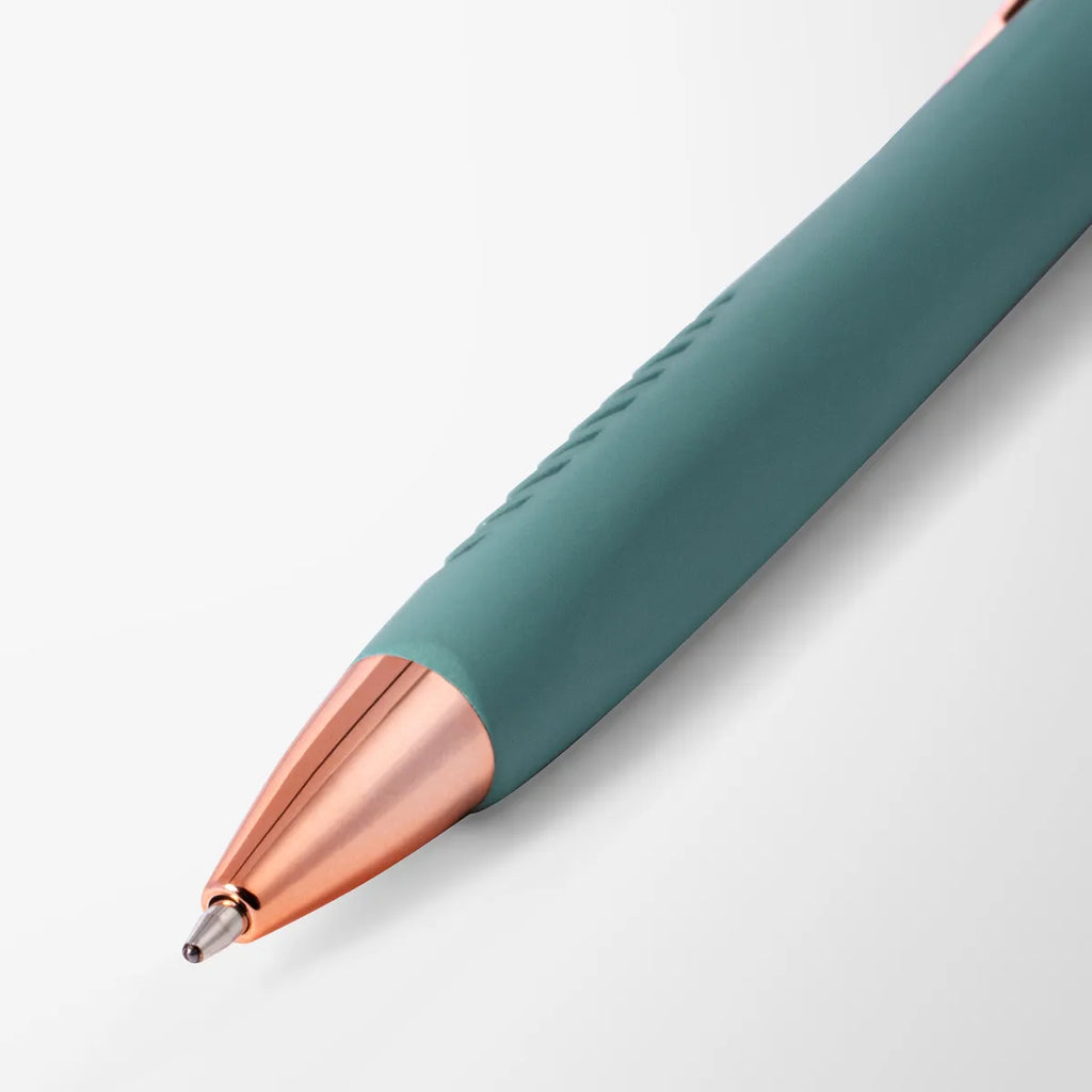 Full Color Coastal Basilia Pen with Rose Gold Trim