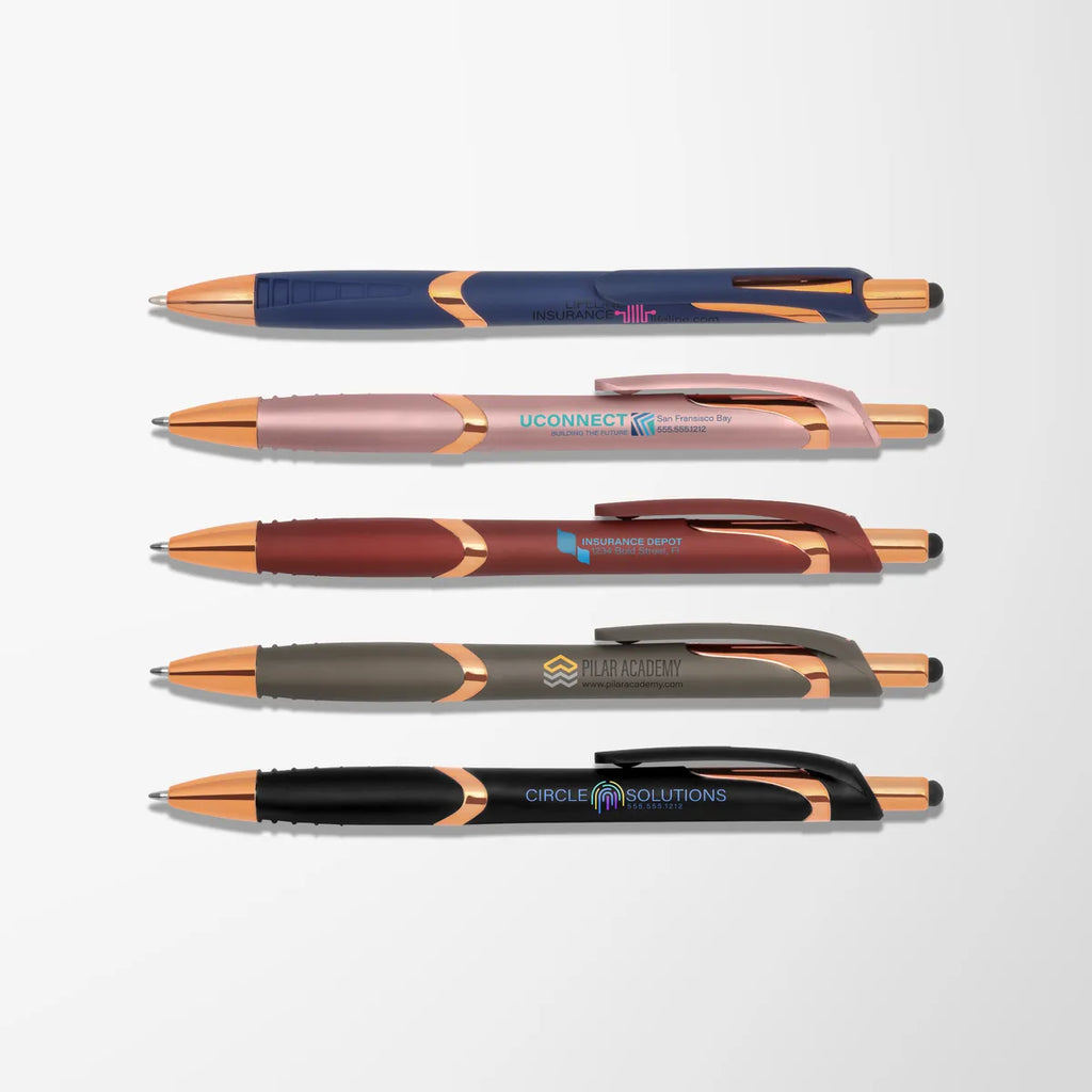 Full Color Splendor Pen with Rose Gold Trim