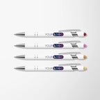 Full Color White Alpha Soft Touch Stylus Pen
