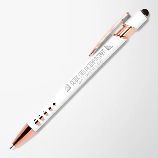 Engraved Alpha Stylus Pen with Geometric Design