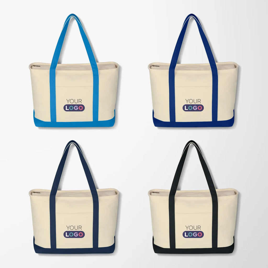 Full Color Large Lana 24 oz. Cotton Canvas Boat Tote