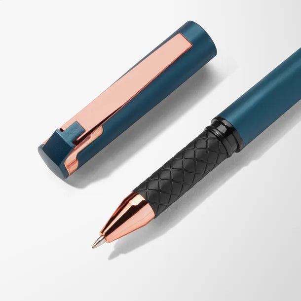 Pearlized Hughes Gel Pen with Rose Gold Trim