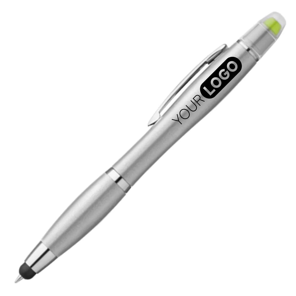 Curvaceous Metallic Stylus Pen/Highlighter