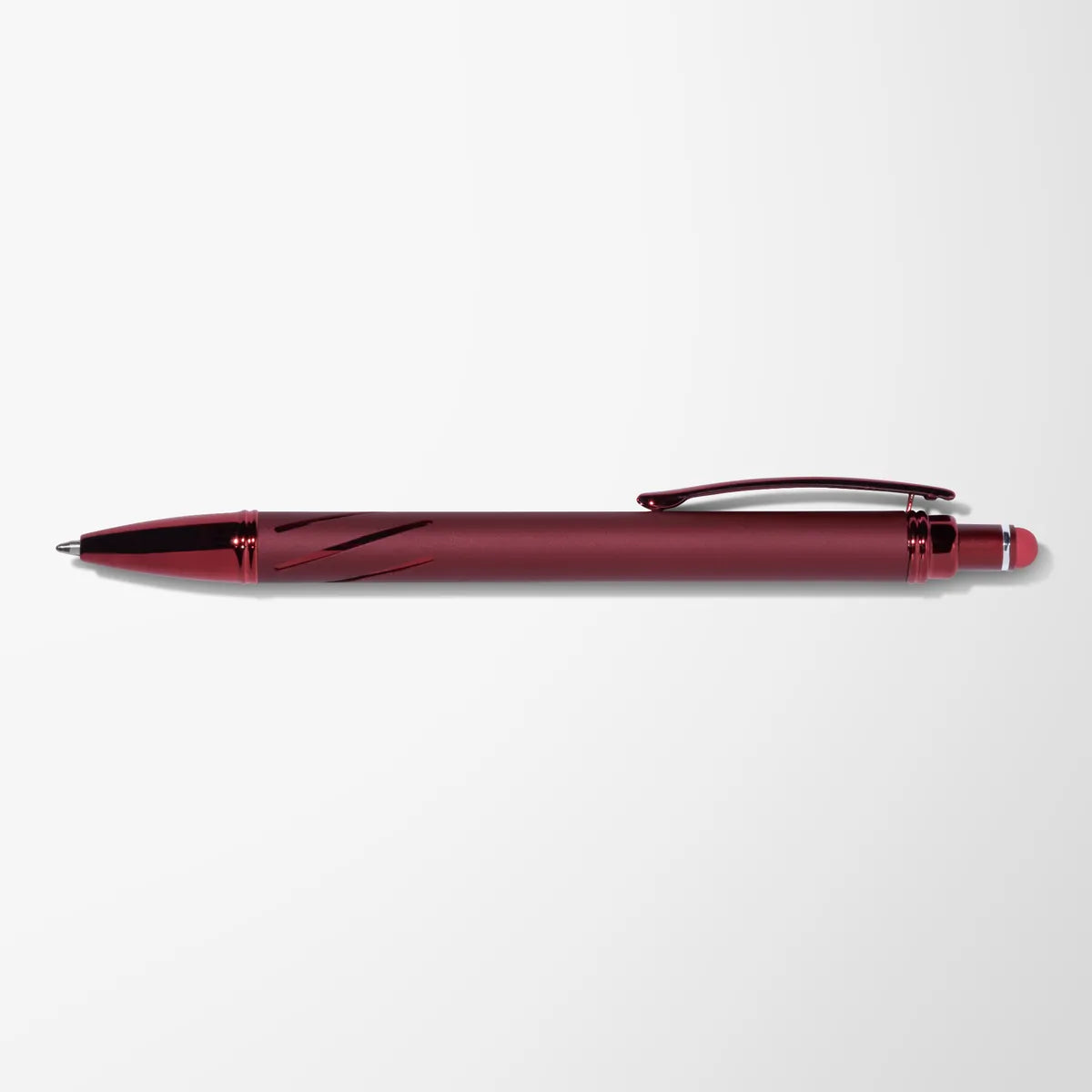 Engraved Monochrome Diamond Stylus Pen with Shiny Grip