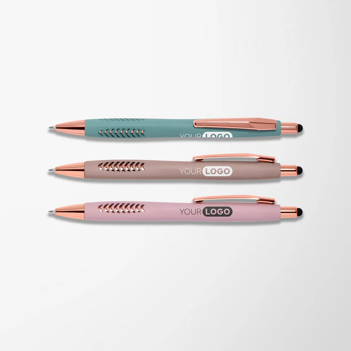 Coastal Basilia Stylus Pen with Rose Gold Trim