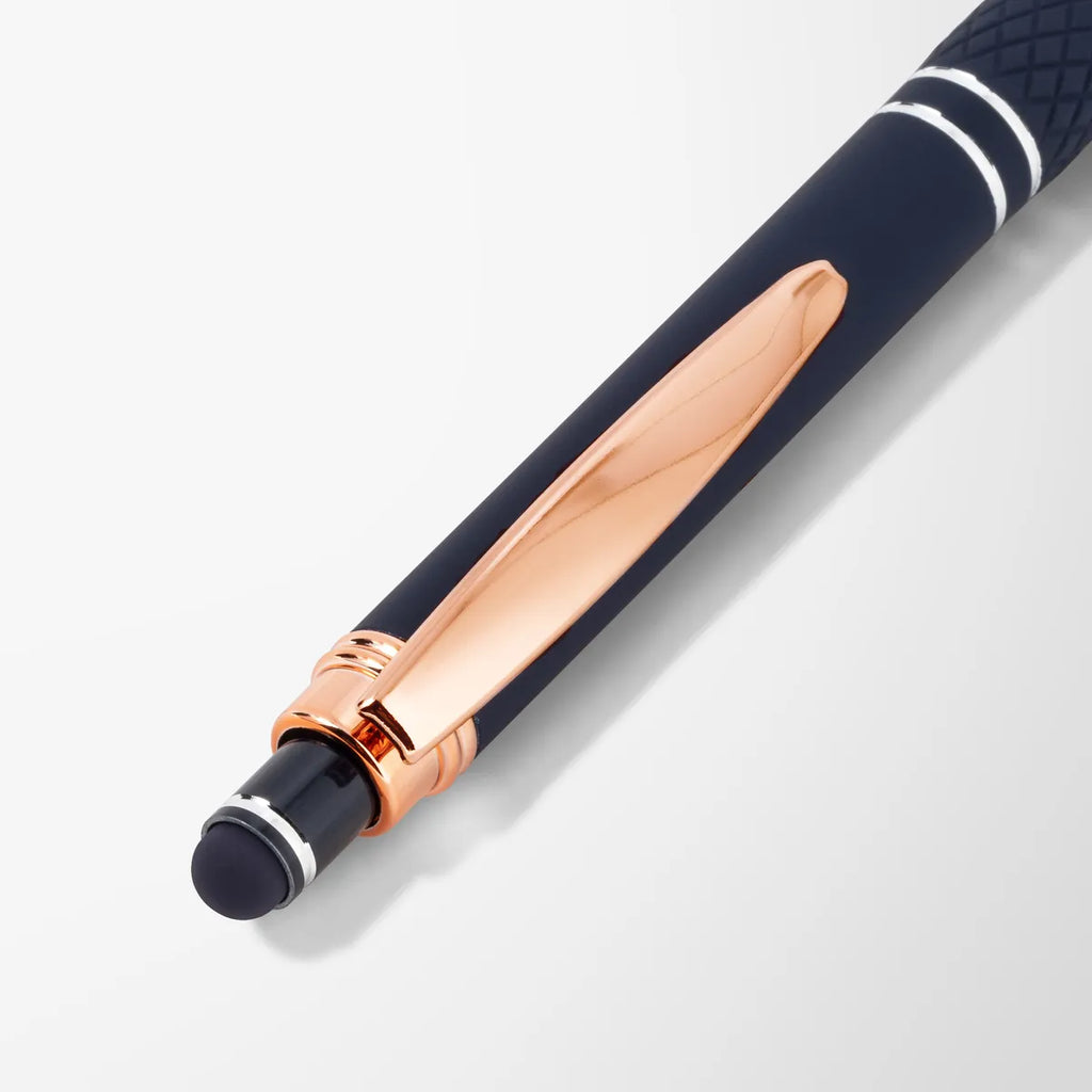 Soft Touch Diamond Stylus Pen with Rose Gold Trim