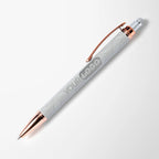 Engraved Deco Recycled Diamond Stylus Pen with Rose Gold Trim