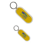 Long Oval Crystal Key Tag