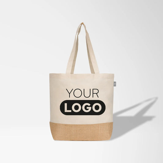 Fusion 5 oz. Recycled Cotton & Jute Tote Bag