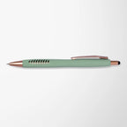 Full Color Textured Soft Touch Basilia Pen with Bronze Trim