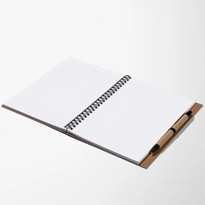Eco 8.6 X 6.5 Kraft Spiral Notebook and Pen