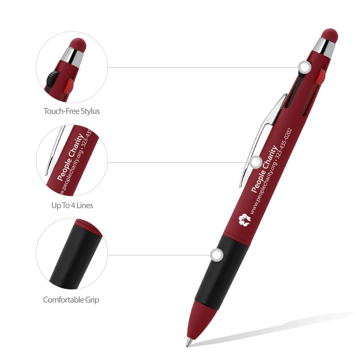 Soft Touch Lucina 4-Ink Stylus Pen