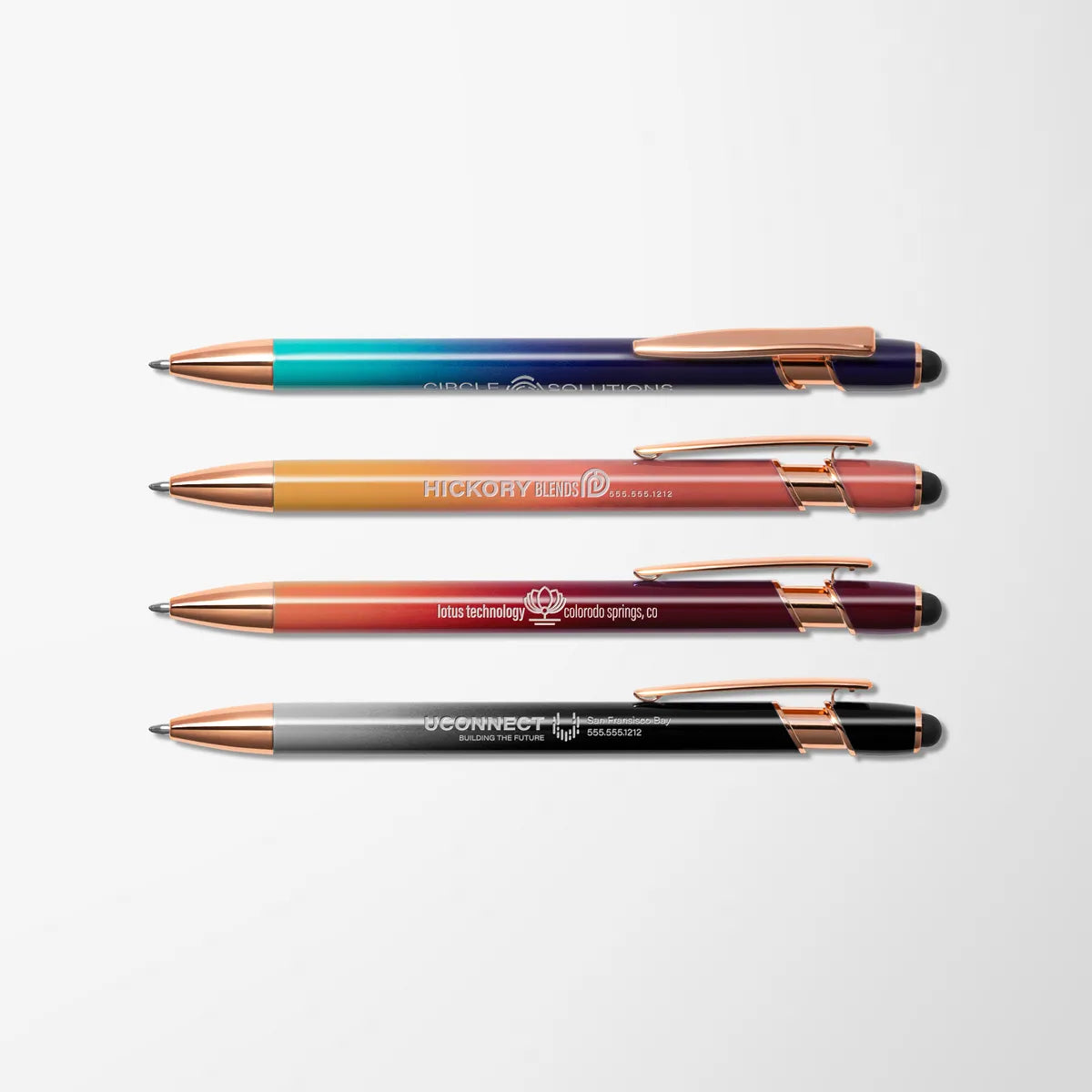 Ombré Alpha Pen with Rose Gold Trim