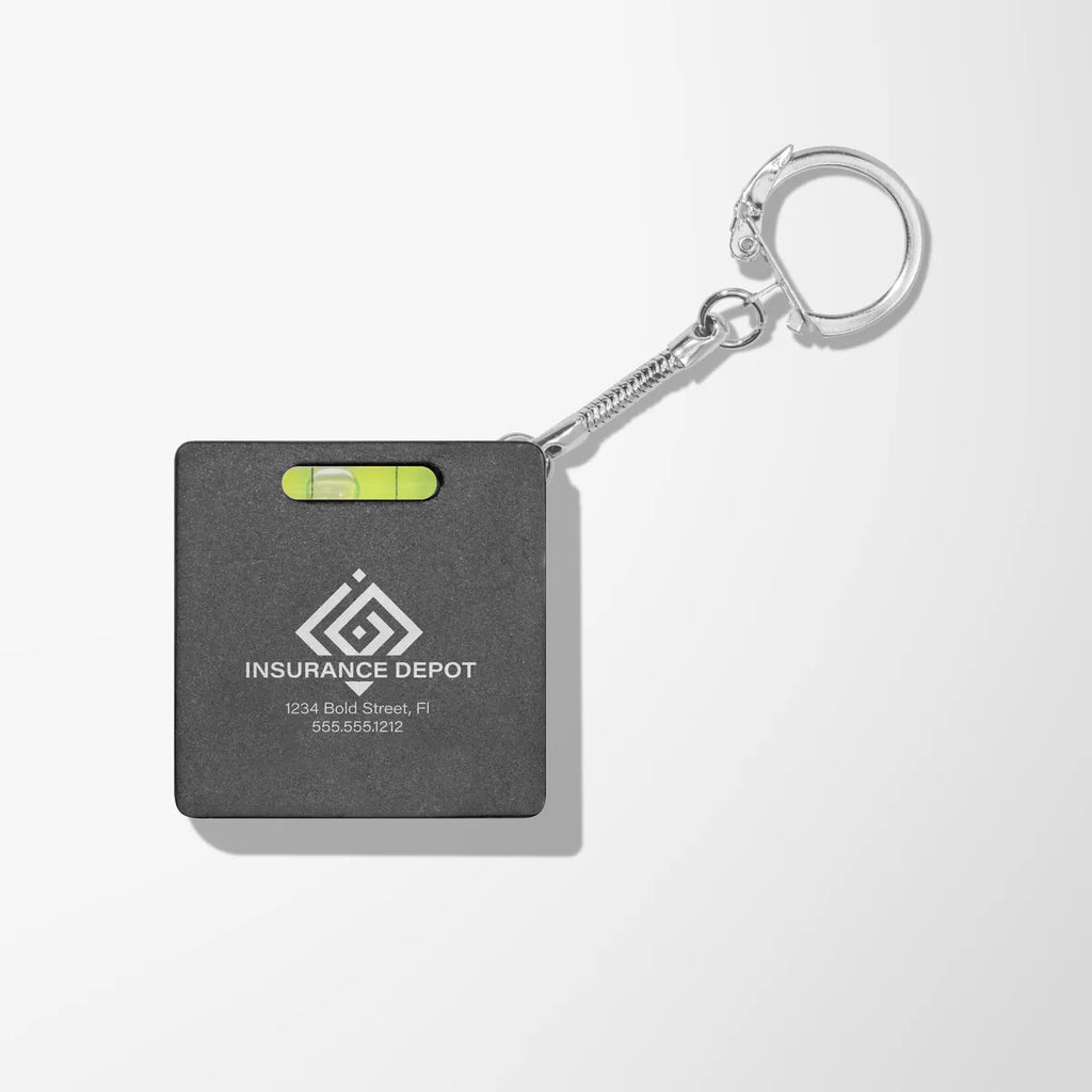 Square Level Tape Measure Key Tag