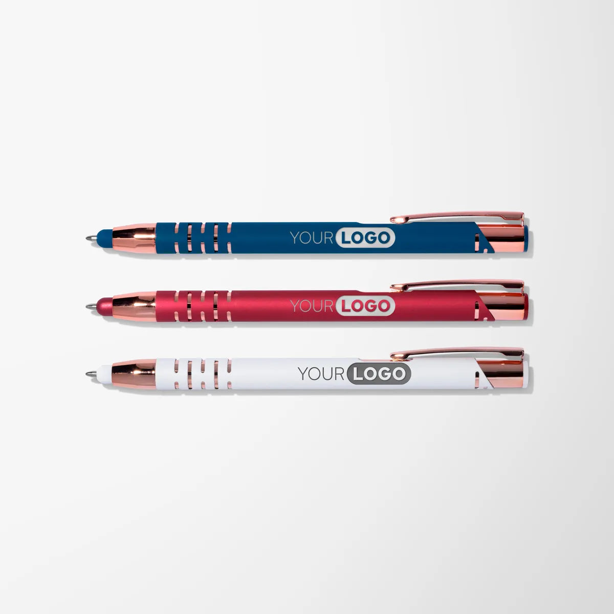 Engraved Paragon Stylus Pen with Rose Gold Grip Accents