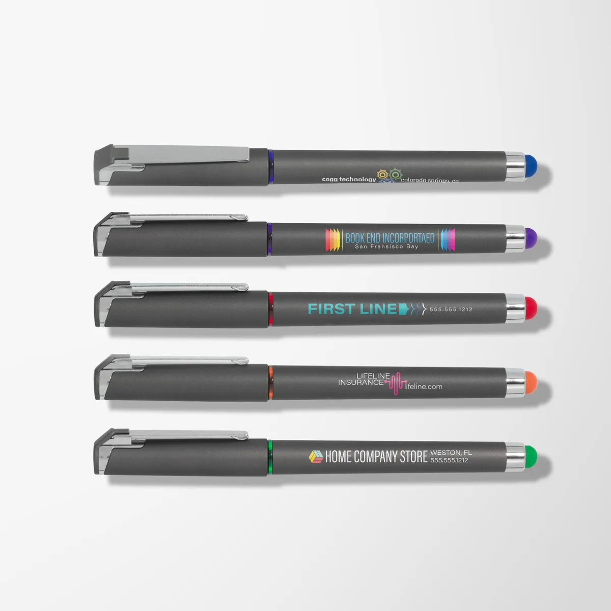 Full Color Soft Touch Hughes Gel Stylus Pen