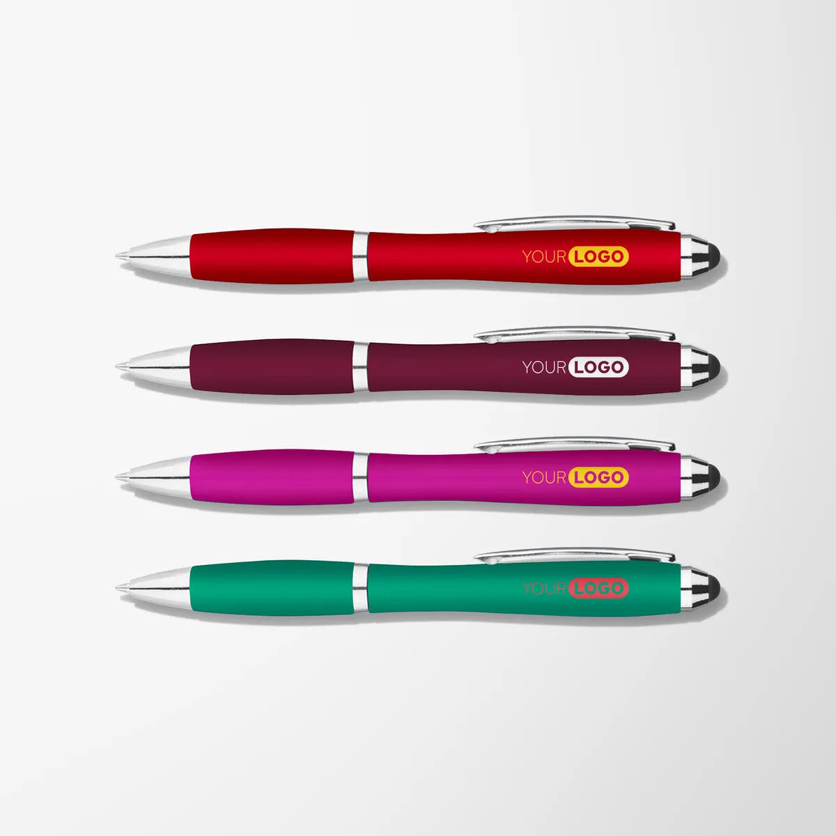 Metallic Curvaceous Ballpoint Stylus Pen