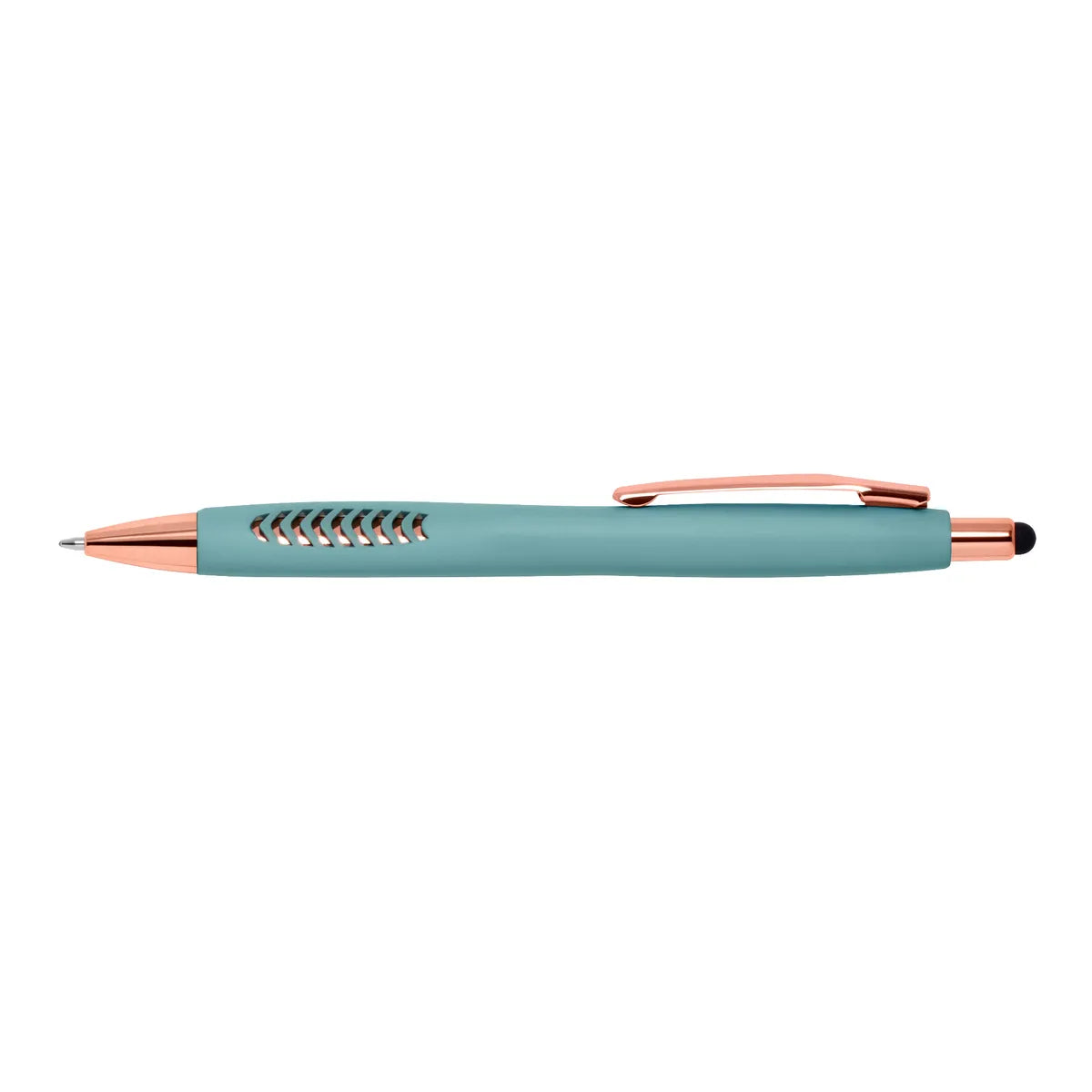 Full Color Coastal Basilia Pen with Rose Gold Trim