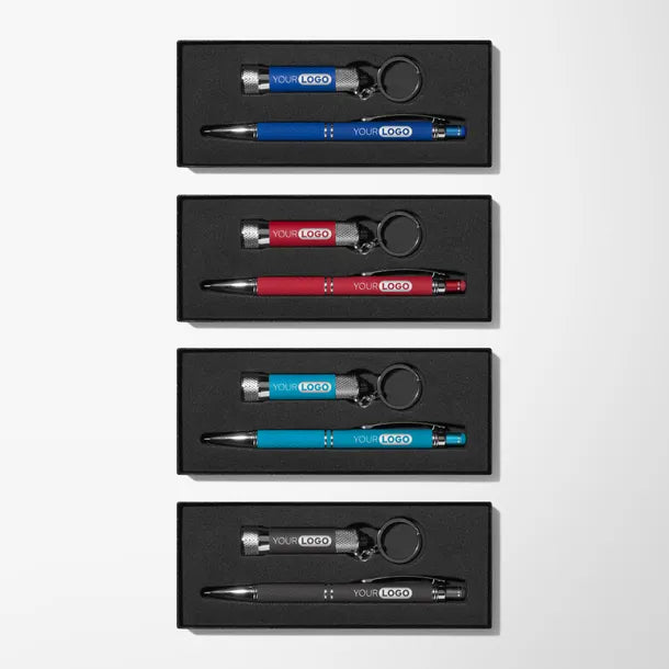 Diamond Stylus Pen & Flashlight Gift Set with Window Box