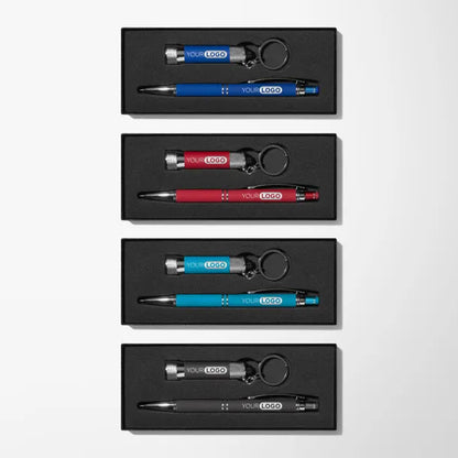 Diamond Stylus Pen & Flashlight Gift Set with Window Box