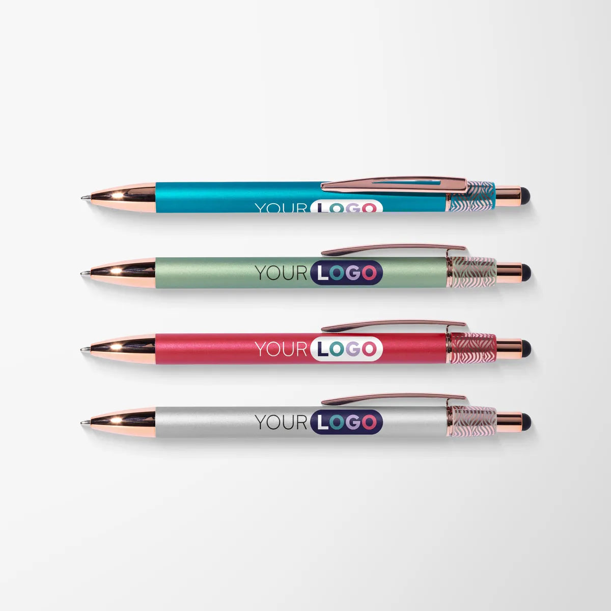 Full Color Croix Fidget Stylus Pen with Rose Gold Trim
