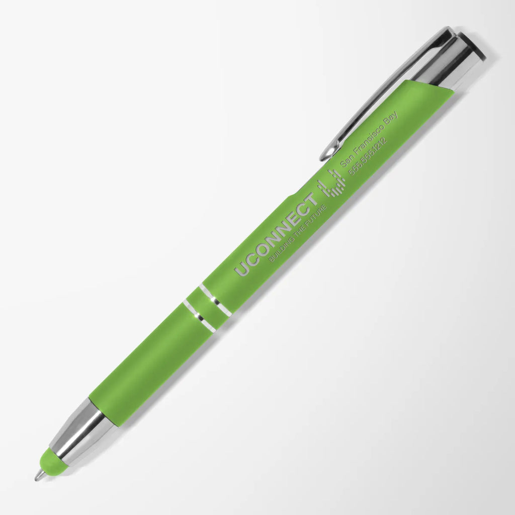 Engraved Bright Soft Touch Paragon Stylus Pen
