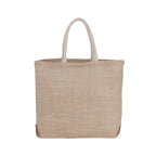 Riley Herringbone Jute Tote Bag