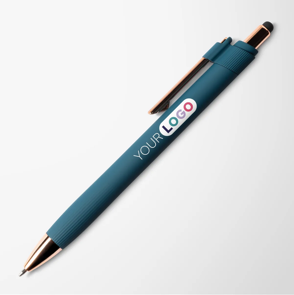 Full Color Monroe Stylus Pen with Rose Gold Trim