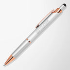 Engraved Mineral Triangle Viera Pen with Rose Gold Trim