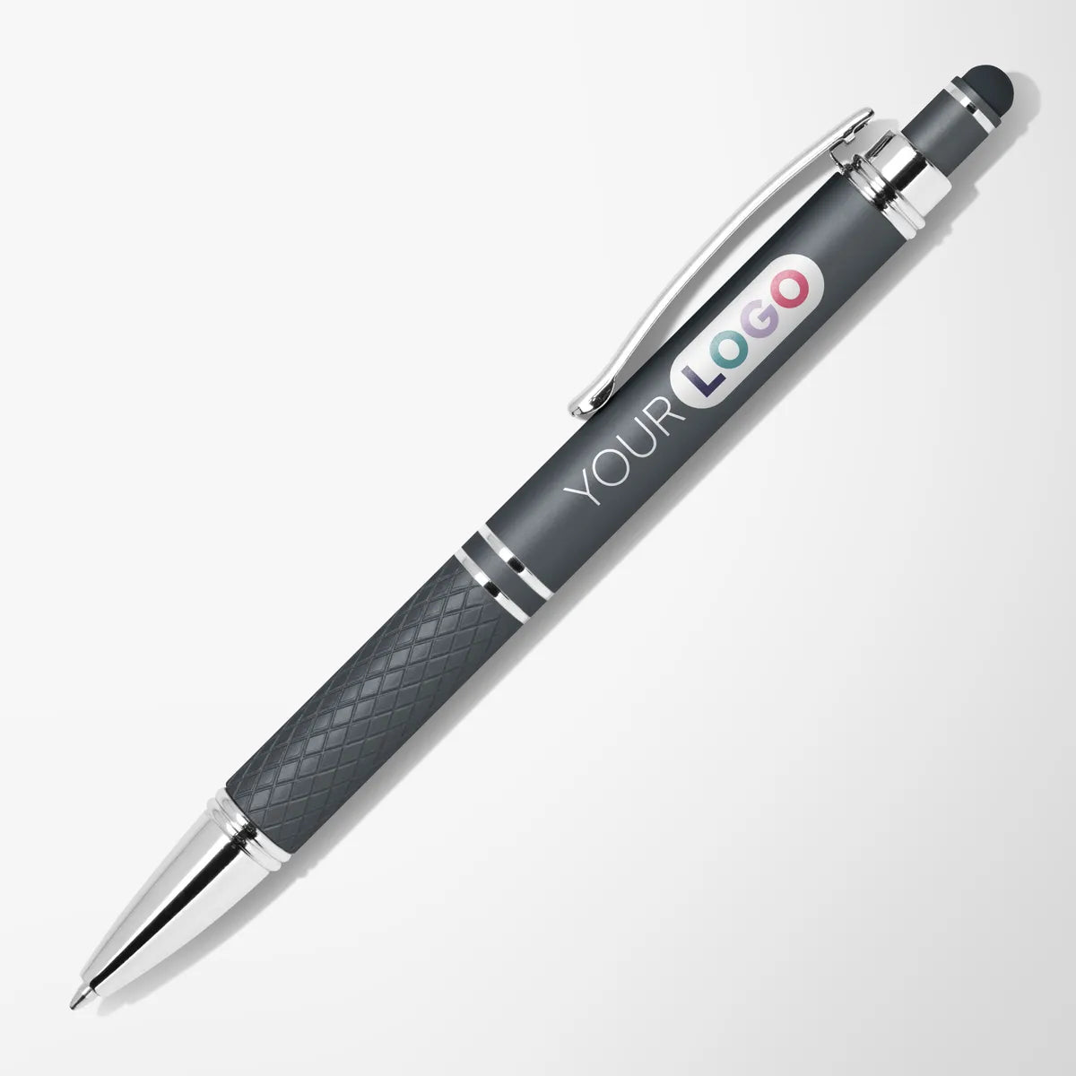 Full Color Mineral Soft Touch Diamond Stylus Pen