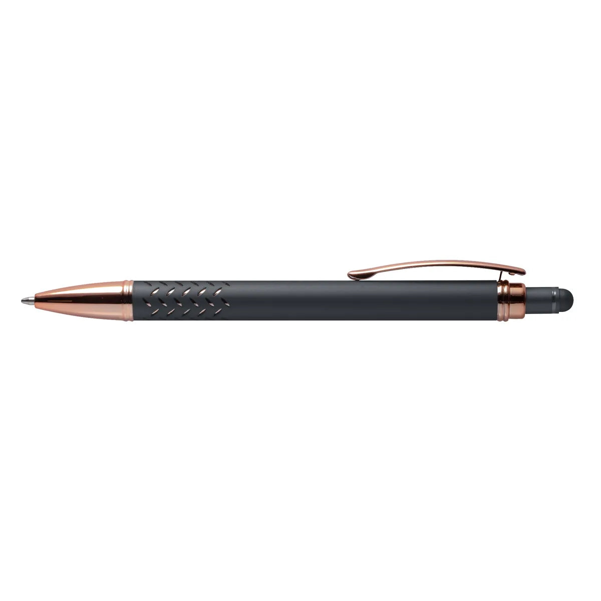 Engraved Mineral Diamond Stylus Pen with Chevron Grip