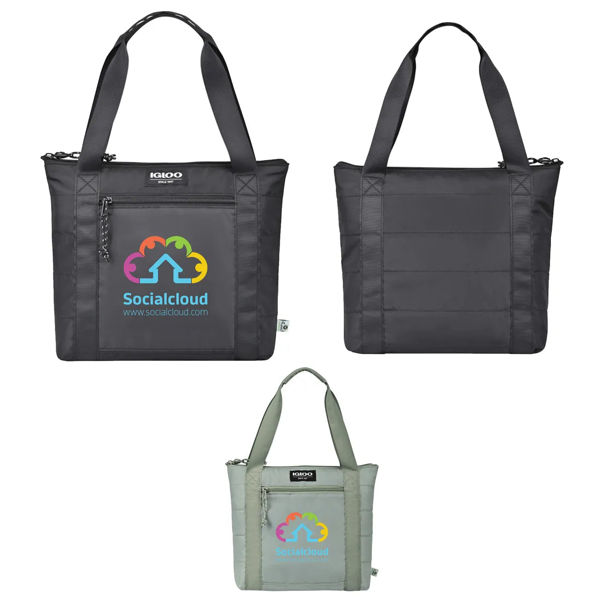 Full Color Igloo® Packable Puffer Recycled 10-Can Cooler Bag