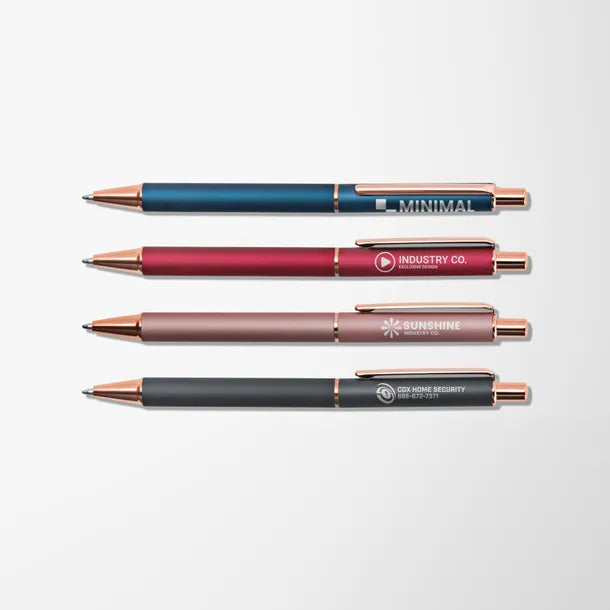 Engraved Mineral Capri Pen with Rose Gold Trim