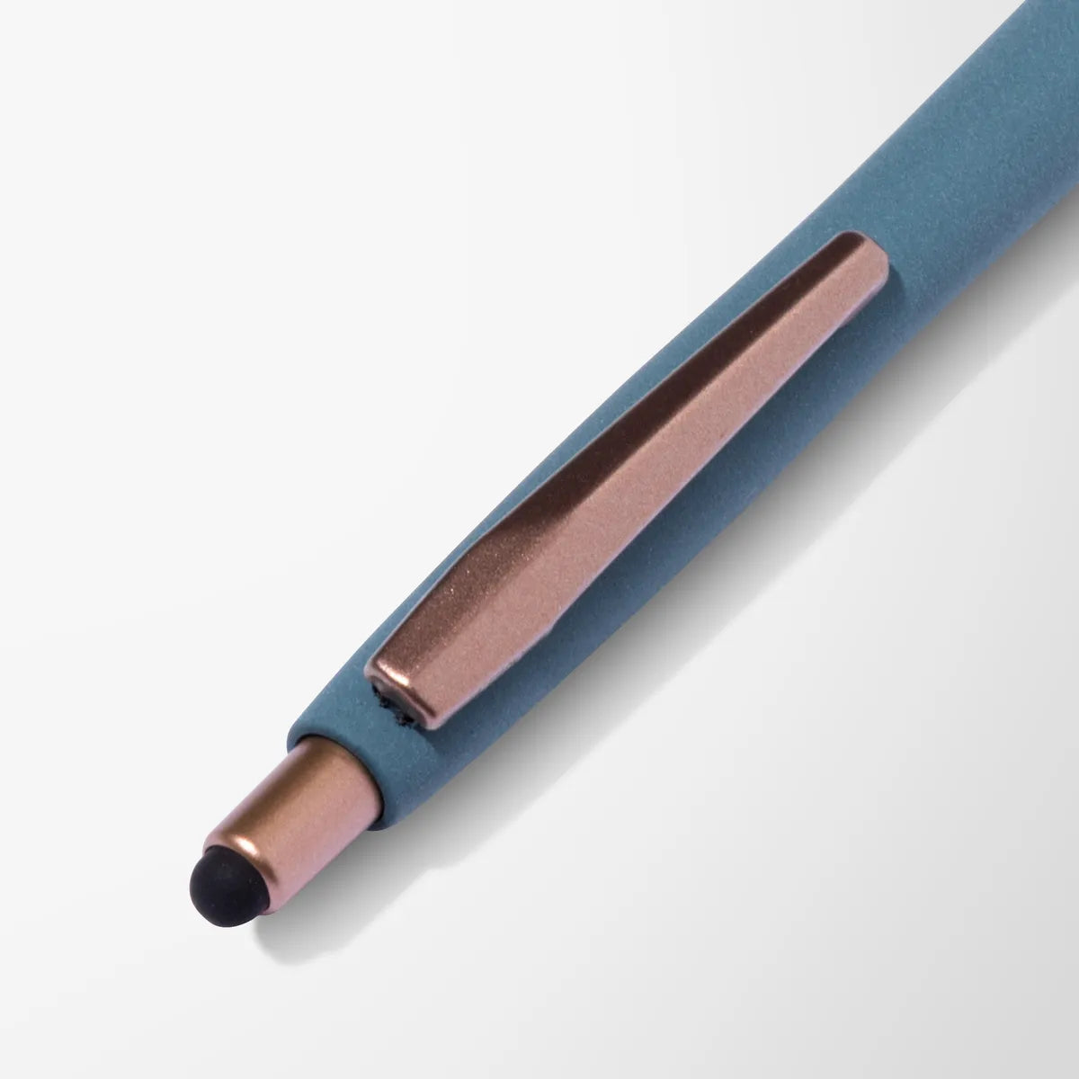 Full Color Textured Soft Touch Basilia Pen with Bronze Trim