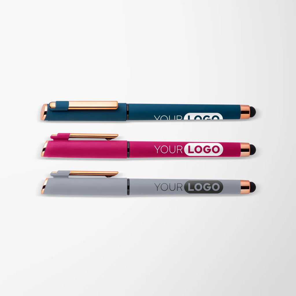 Monroe Gel Stylus Pen with Rose Gold Trim