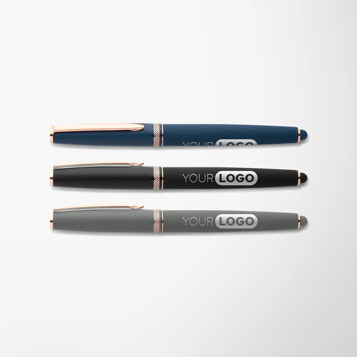 Engraved Soft Touch Cade Gel Stylus Pen