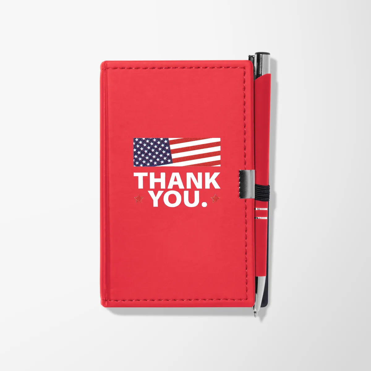 Full Color Patriotic "Thank You" Note Caddy & Pen