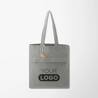 Recycled Cotton Tote with Zippered Pocket