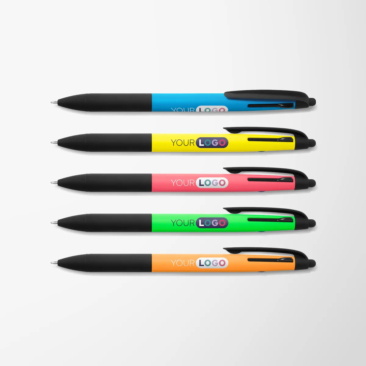 Full Color Neon Recycled Jolt 3-Ink Stylus Pen