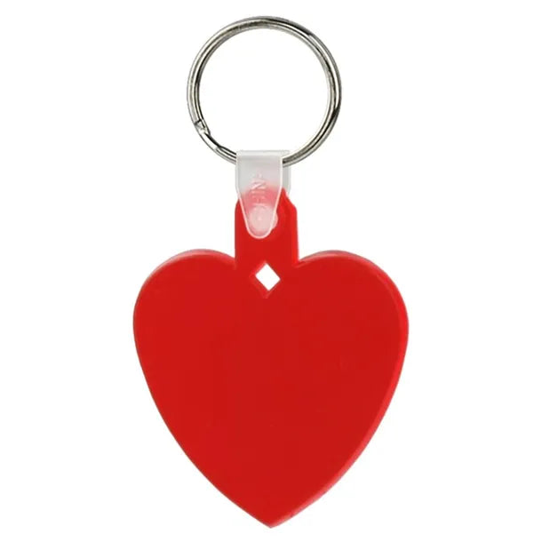 Soft Squeezable Key Tag - Heart